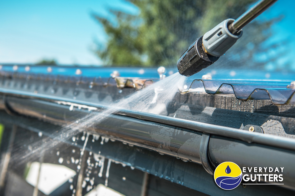 Maintenance includes washing your gutters to keep them clear of debris