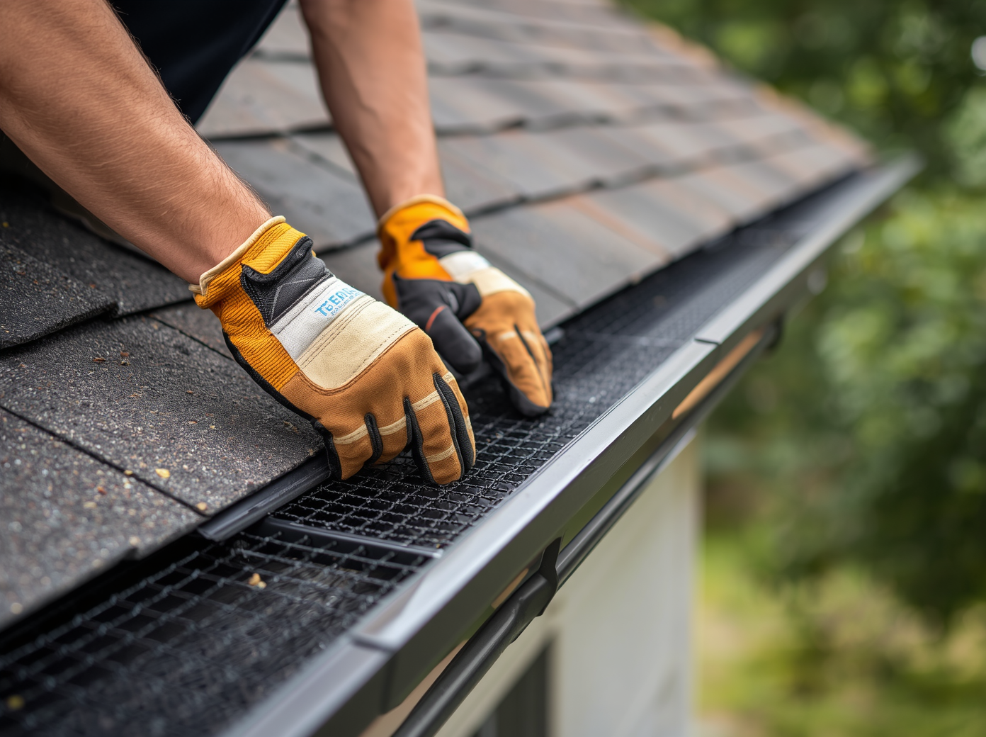 professionally installing gutter guards on a vancouver, washington home