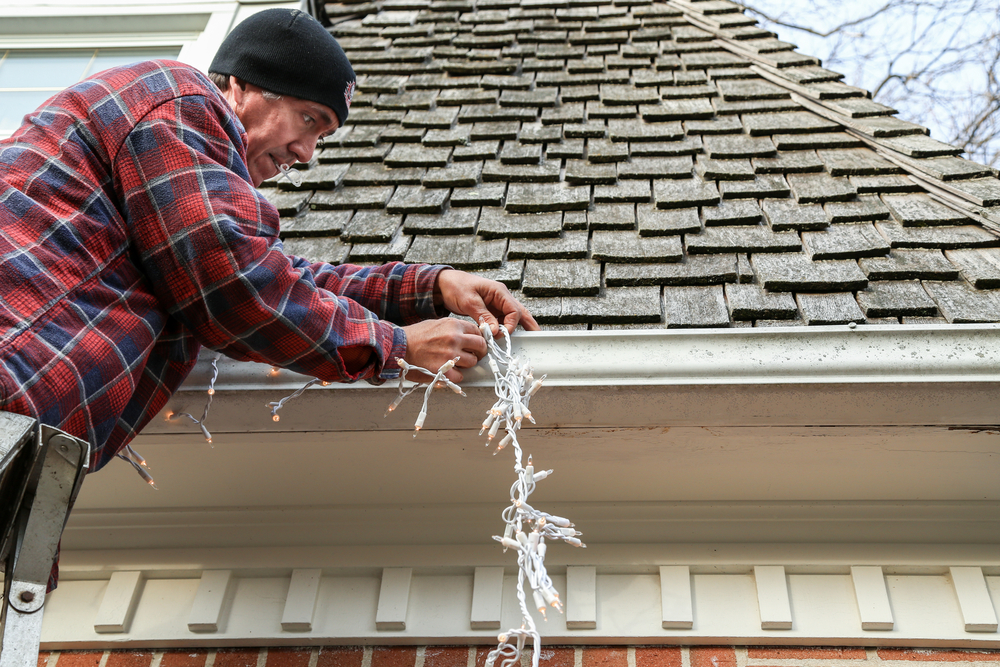 Hanging Christmas Lights on Gutters